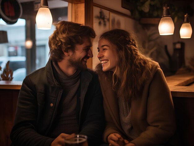 A Couple in a Coffee Shop