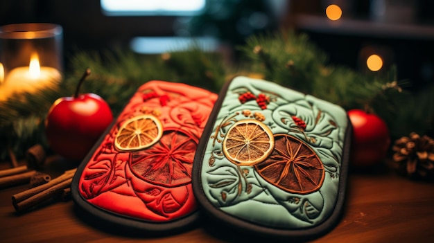 A Couple of Cookies Sitting on a Table