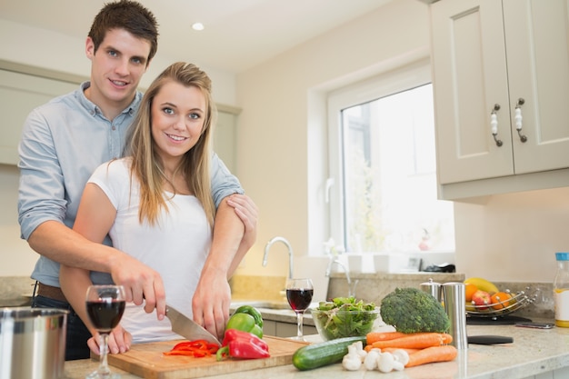 Couple cooking