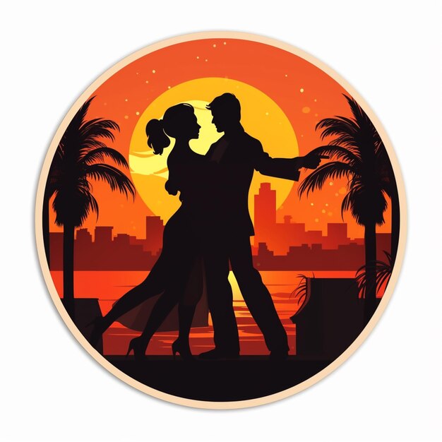 Premium AI Image | A couple dancing on the beach with a sunset in the ...