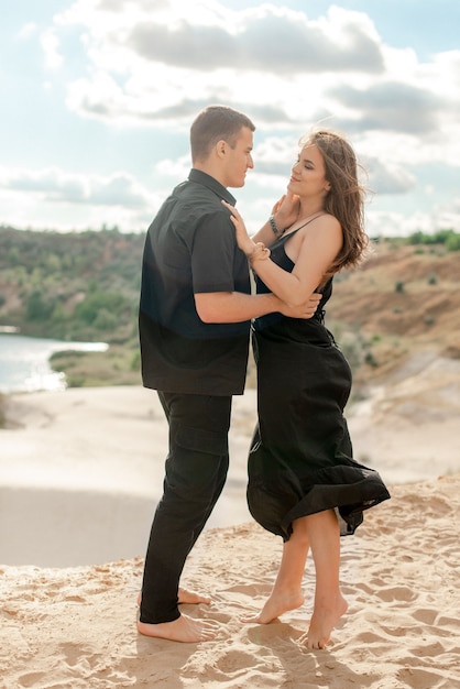 Couple dancing in the park