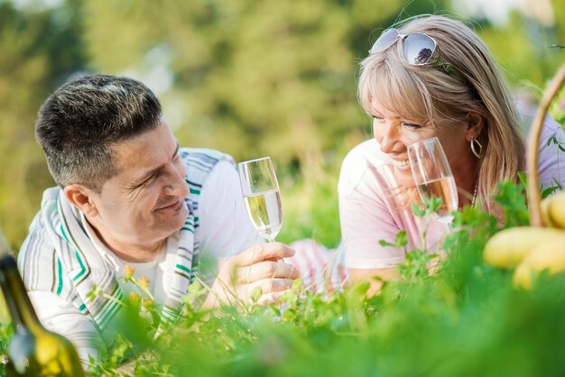 Couple drinking wine