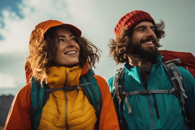 Photo couple embark on outdoor adventures