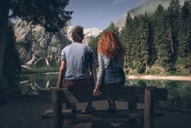 Couple enjoying time at the lake