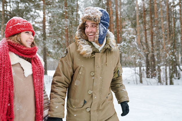 Couple Exploring Forest