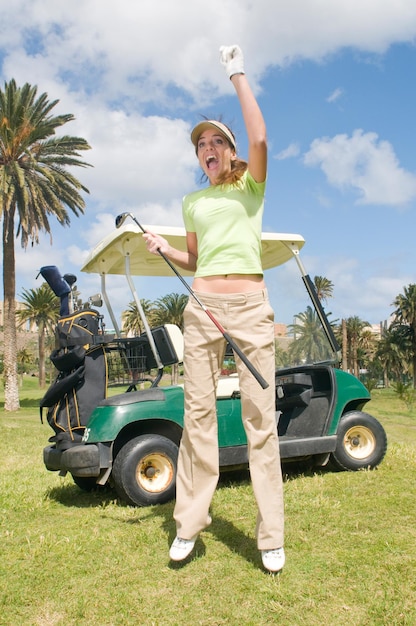 couple of golf players during a game