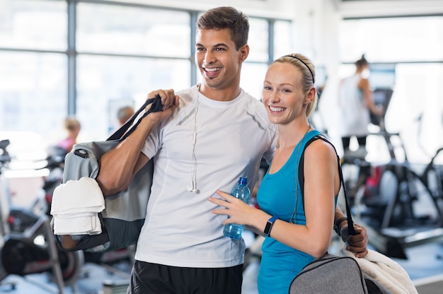 Couple in gym