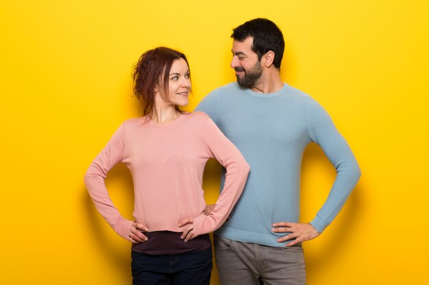 Couple happy and smiling