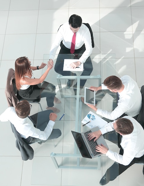 Couple having a meeting in the business office