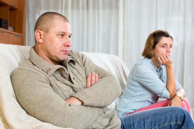 couple having quarrel at home