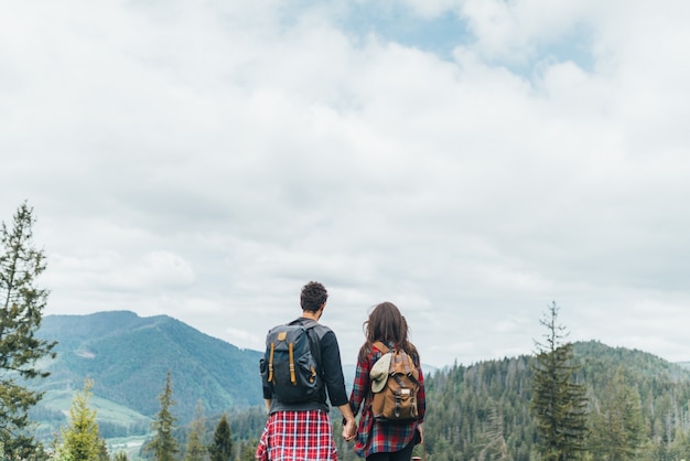 Couple hiking