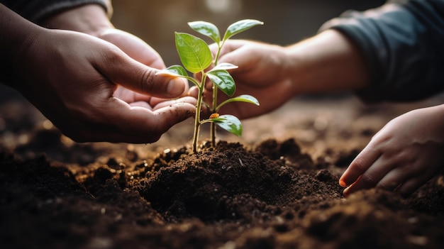 A Couple Holding a Plant in Their Hands