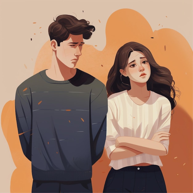 couple illustration background