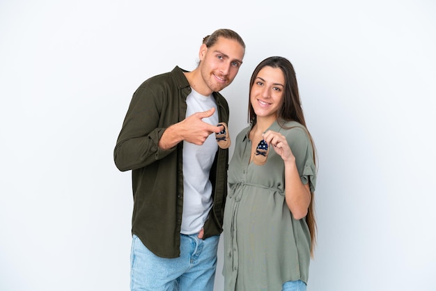 Couple over isolated background