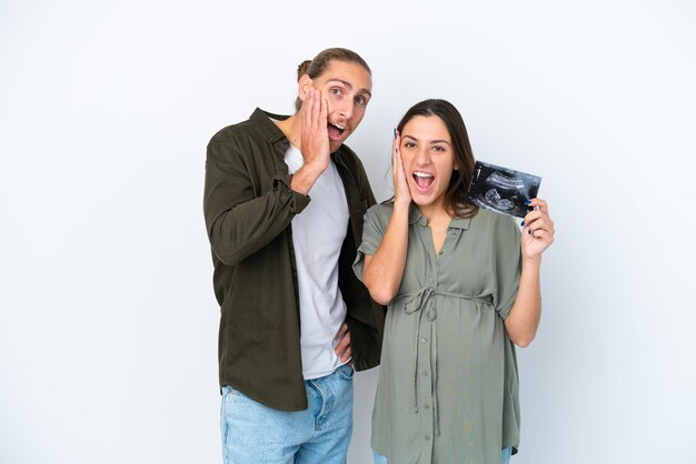 Couple over isolated background