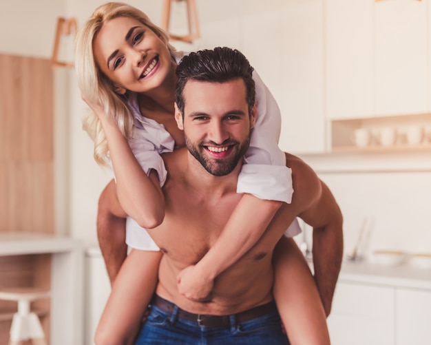 Couple in kitchen