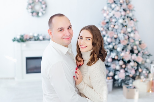 Couple in love hugging