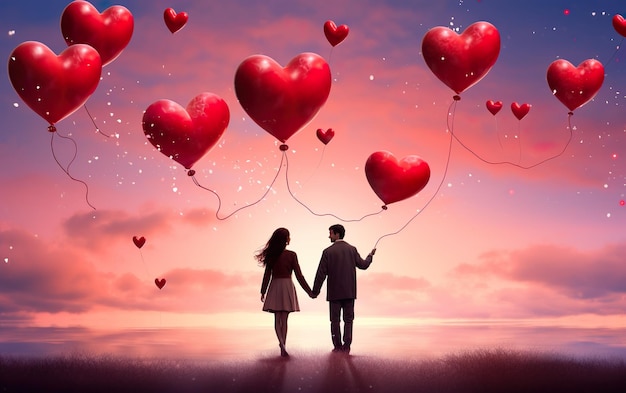 Couple in love_on_Valentines_Day_Heart