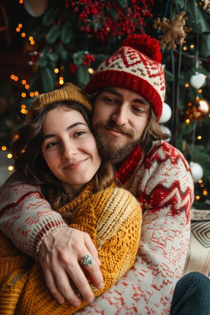 Photo couple in love valentine39s day at home