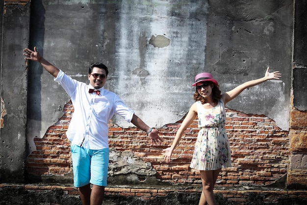 Couple in love with vintage concept