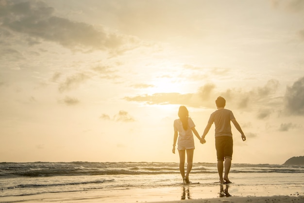 Couple lover on the beach