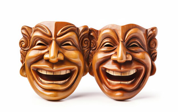 Photo couple of masks resting on table