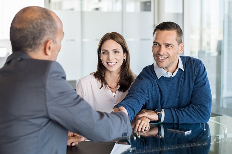 Couple meeting with financial advisor