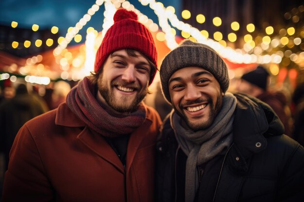 a couple of men standing next to each other