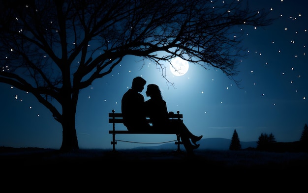 Couple in the moonlight