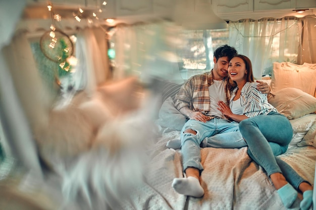 Couple in motor home