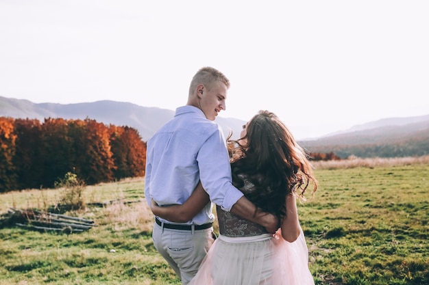 Couple in mountains