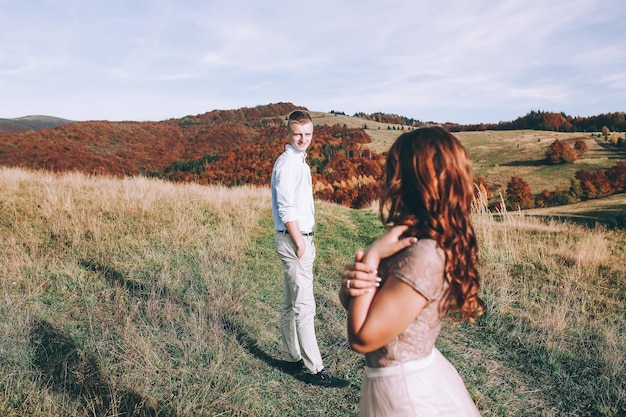 Couple in mountains