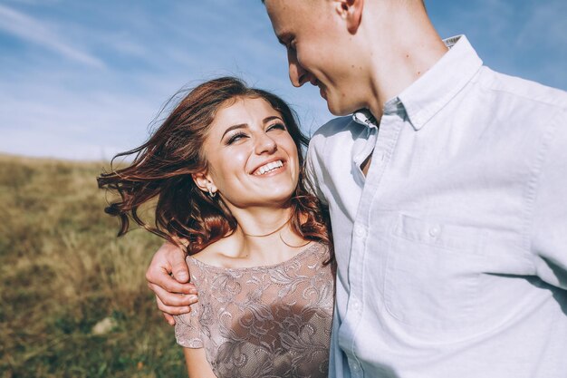 Couple in mountains