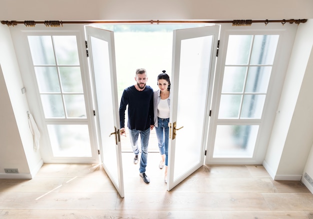 Couple move to new house