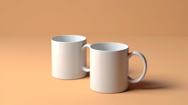 Couple mug isolated on white background