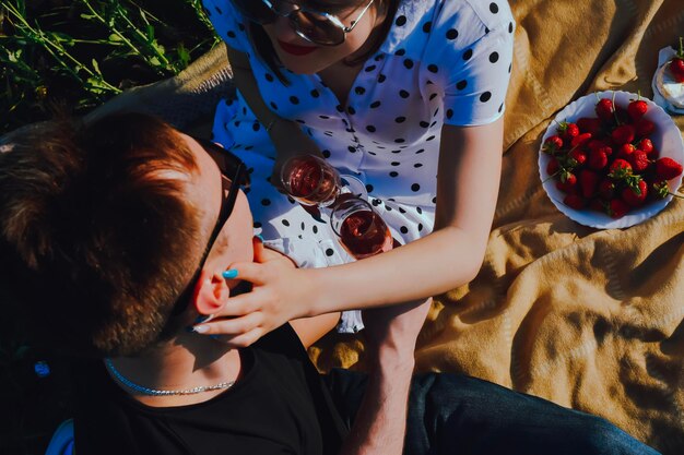 couple on the nature