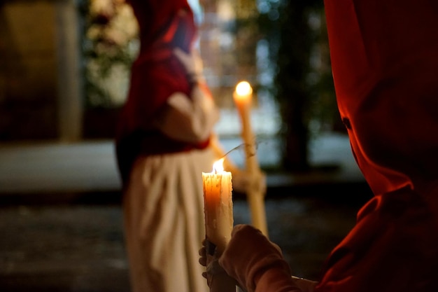 A couple of Nazarenes during Holy Week