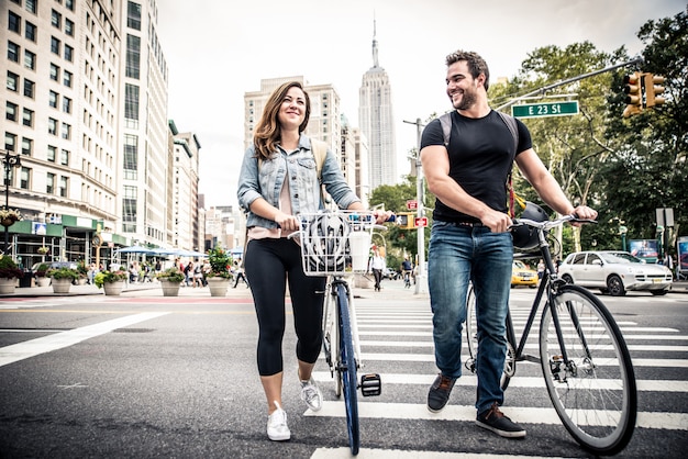 couple of new yorkers on their bikes