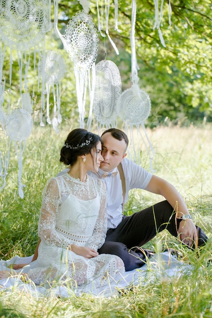 Photo a couple of newlyweds