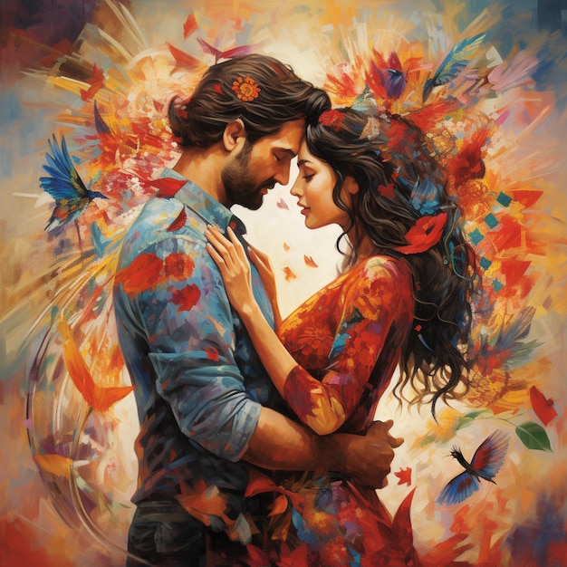 couple painting art work