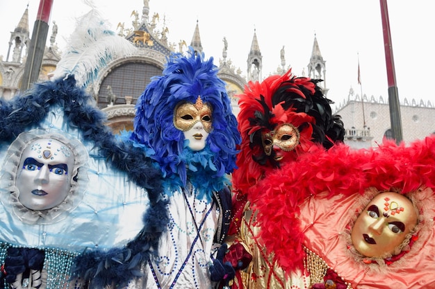 Couple of people dressed up for the Venice Carnival