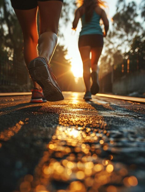 Foto una coppia di persone che camminano per una strada