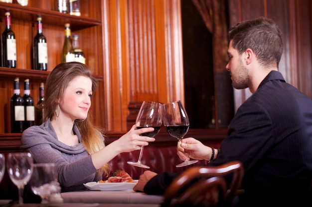 Couple at restaurant