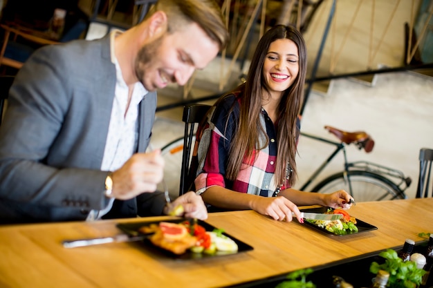 Couple in the restaurant