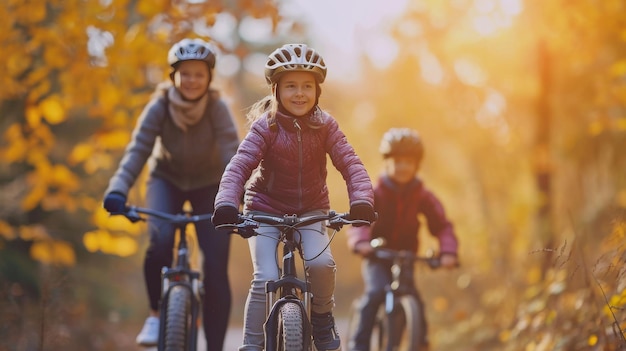 A Couple Riding Bikes Down a Busy City Street World Health Day