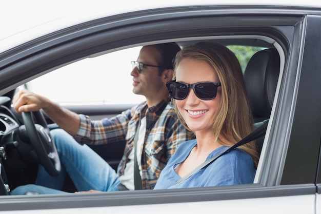 Couple on a road trip