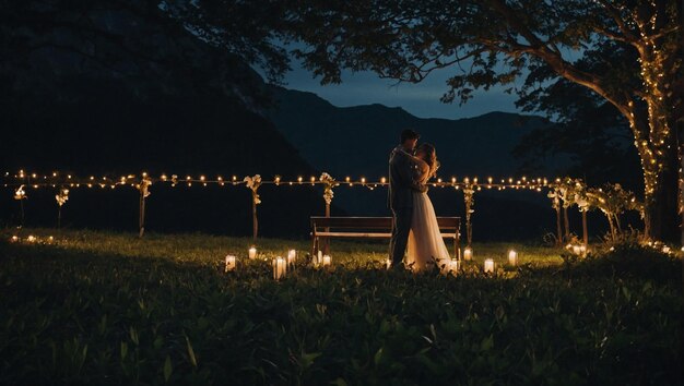 couple romantic cinematic view