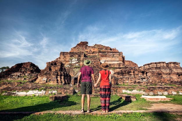 Couple in the Ruins of Ancient Thailand