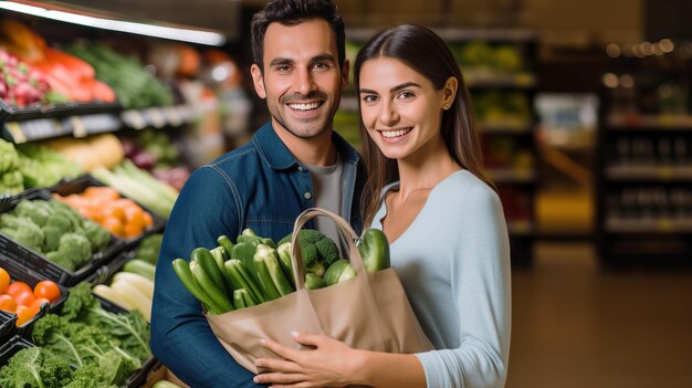 A couple shopping together