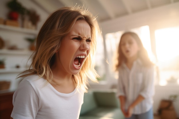 Foto coppia che urla e è arrabbiata per i problemi